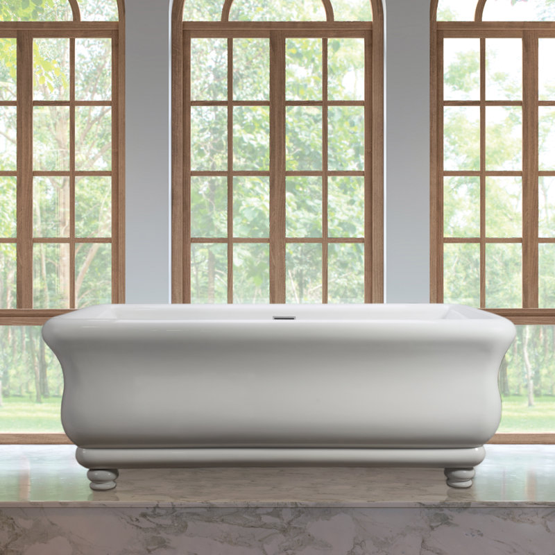 Parisian® 2 72" Freestanding Soaking Bathtub, DoloMatte® Matte White