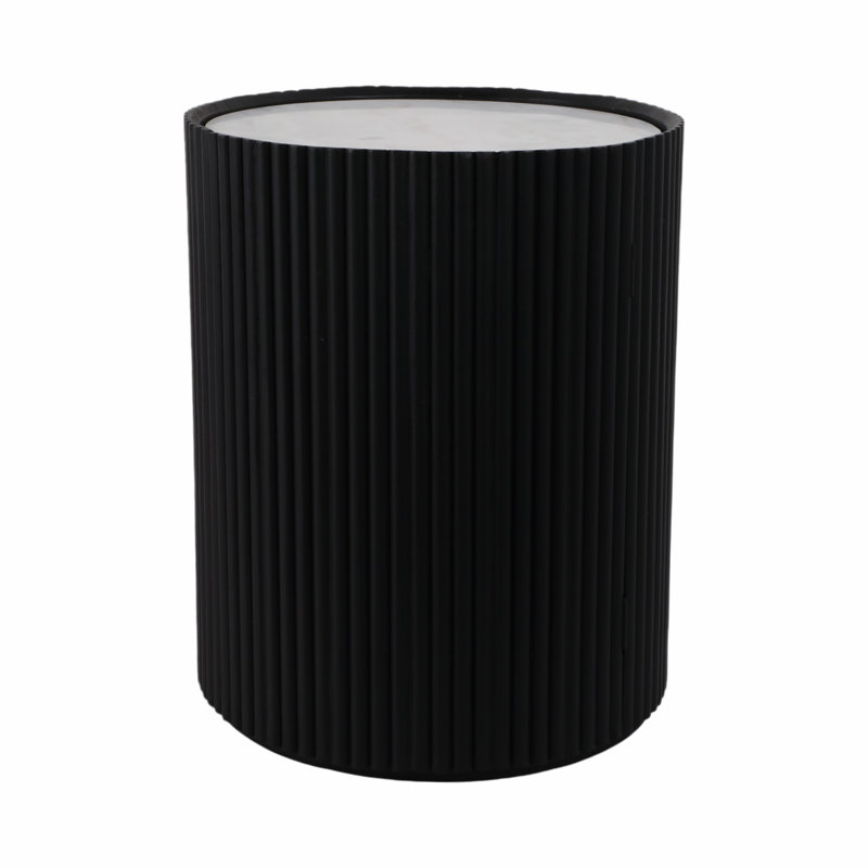 Plateau de rangement en marbre, Noir, H 20 po x l 16 po x P 16 po