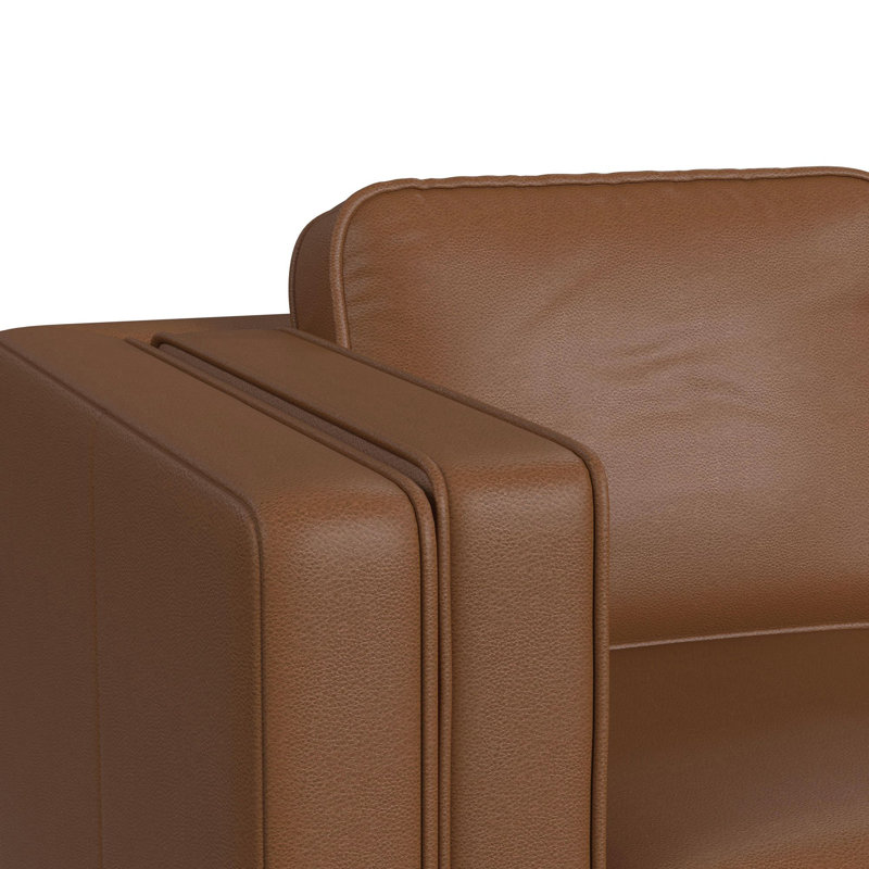 Chaise Darr dans Palmer Sky avec façade en bois au fini cerisier, Tanné