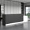 Reception Desk, Rectangular Computer Desk with Lockable Drawer, Two-Person Front Desk for Office or Reception Area