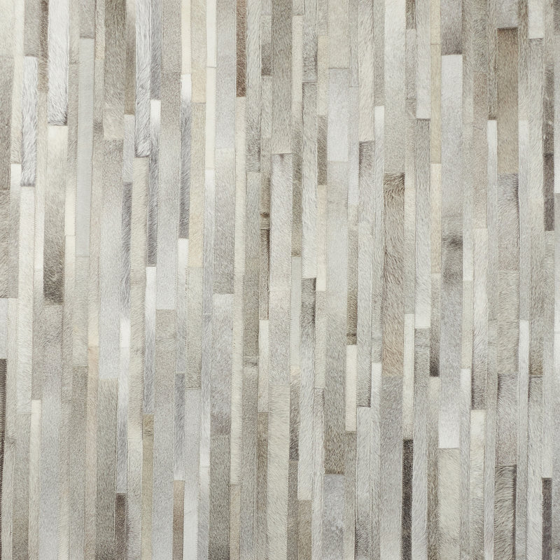 Tapis gris en cuir de vache fabriqué à la main Tappeto