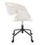 Chaise de travail en métal noir et similicuir blanc-79416784-79416788