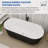 Colour 67''L x 31''W Freestanding Soaking Acrylic Bathtub with Chrome Drain and Overflow-90948238