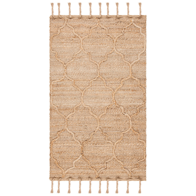 Digirolamo Natural Fiber Hand Woven Jute Solid Color Rug, Rectangle 2'3" x 4'