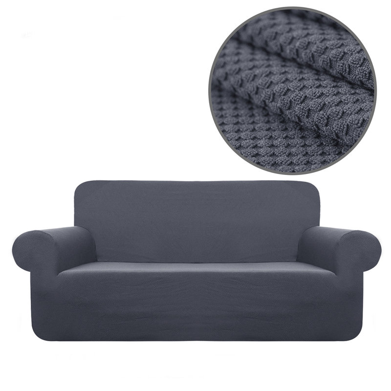 Housse pour canapé à coussins carrés/rectangulaires, Gris