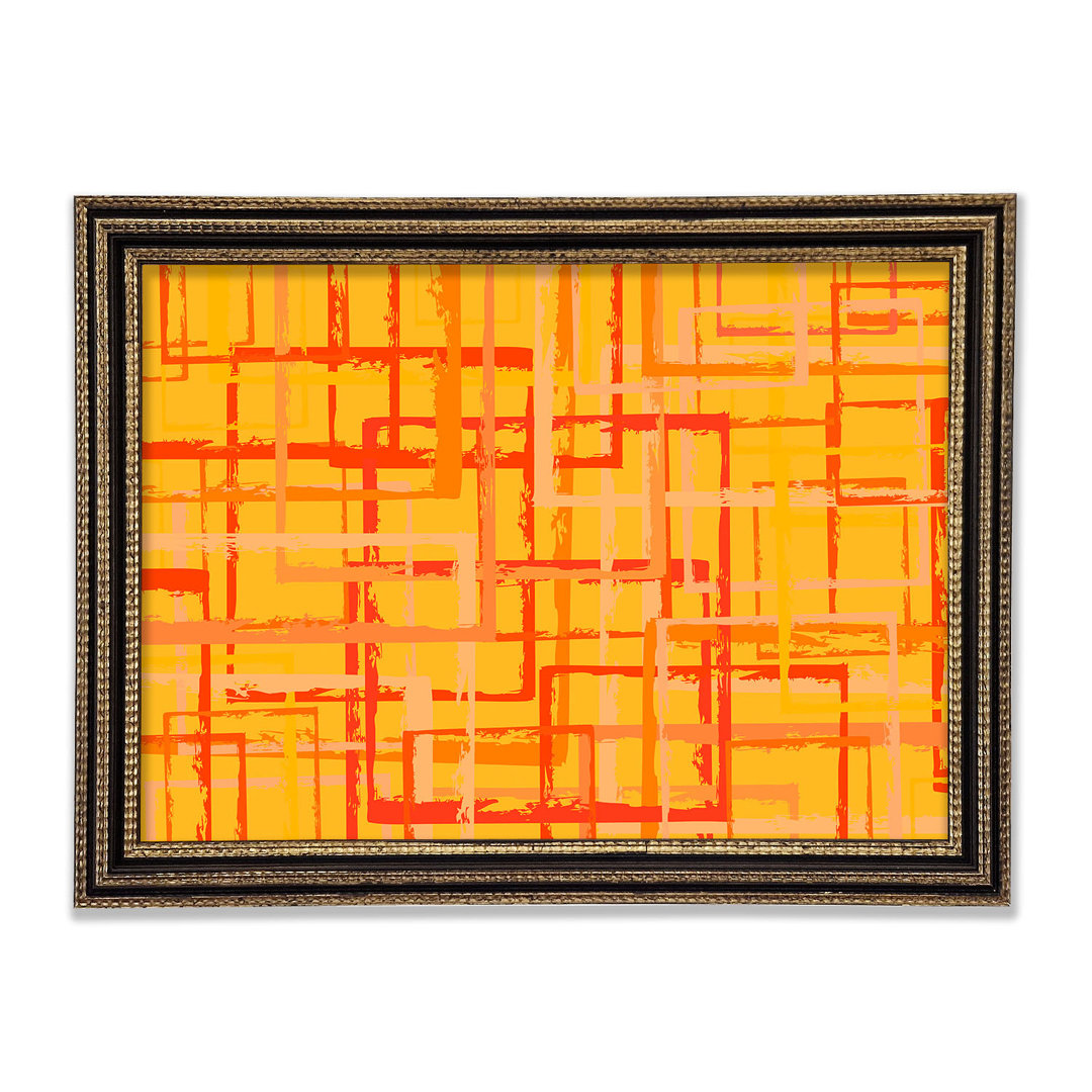 Tangerine Lines Gerahmter Druck