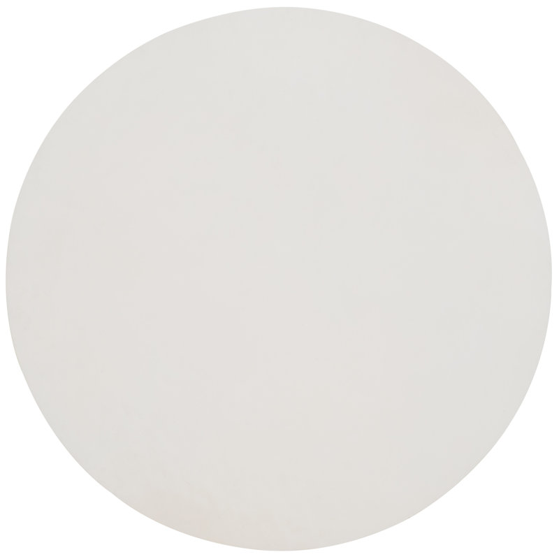 Bone Concrete and Gray Stainless Steel Round Dining Table
