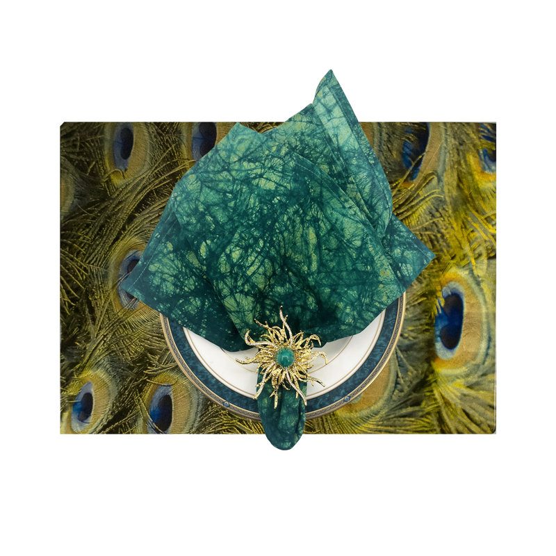 Peacock Rectangle Lacquer Placemat