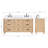 Ariel Monroe 67 Inch Double Rectangular Sink Bathroom Vanity With Quartz Countertop-105988826