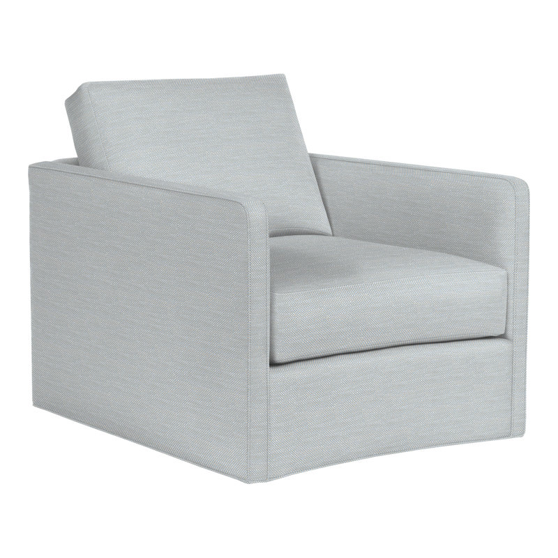 Chaise pivotante Wynne, Perigold Tres Chic bleu glacier