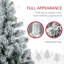 Décoration de Noël artificielle haute 7,5 pi avec 1149 branches floquées par la neige, 550 lumières DEL chaudes ou colorées, base en acier-967474861