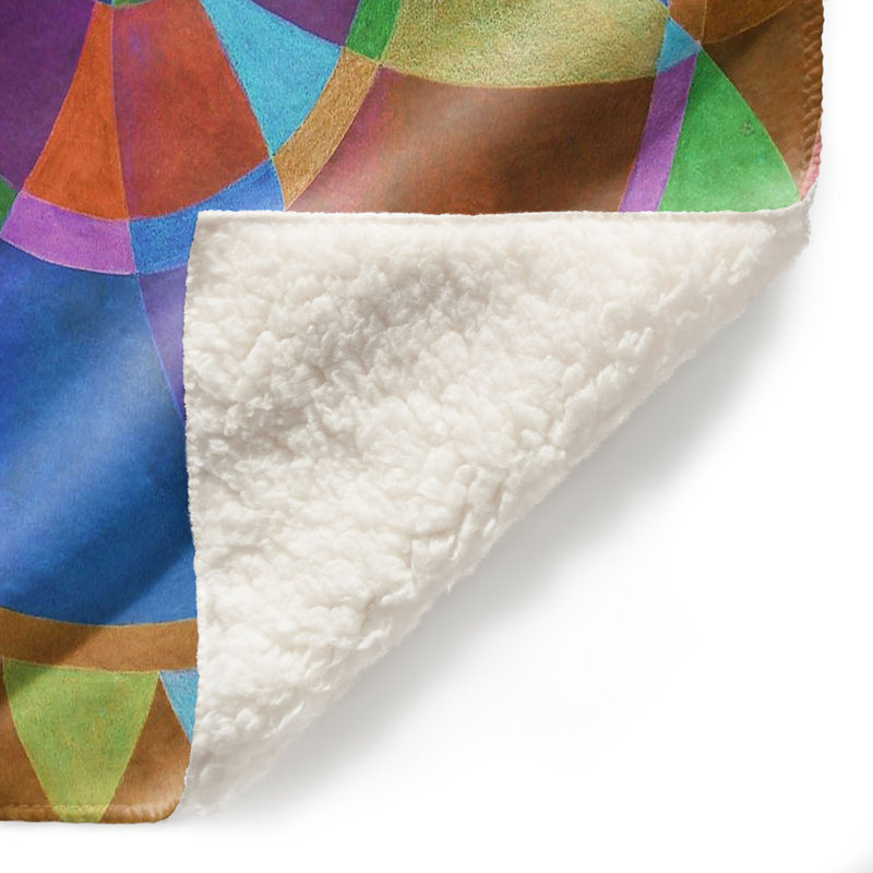 Couverture sherpa doux mandala i b, l 68 po x L 80 po