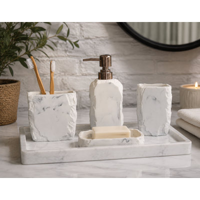 Marble Bathroom Accessories Set