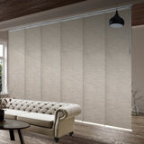 Oat 6-Panel Single Rail Blackout Panel Track Extendable 70"-130"W x 94"H, Panel width 23.5"