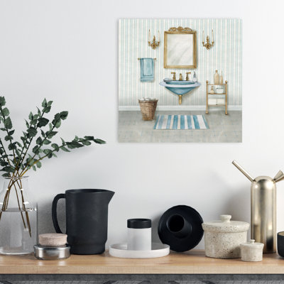 Vintage Charm Bath Set 2 Classic Vintage Abstract Wall Art Print