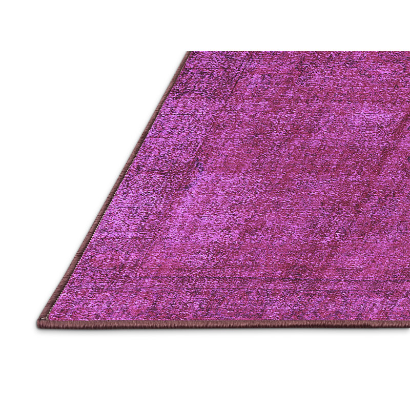 Tapis mauve Mid-Century 1037, Rectangle 5 pi x 7 pi