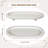 Oval Wooden Decorative Tray Set Of 2, Farmhouse Vintage Decorative Tray Stand For Coffee Table, White Serving Tray For Living Room Kitchen Home Decor - 2 Pack