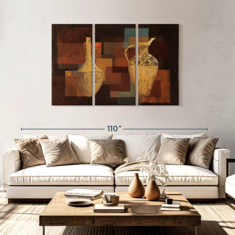 Senne Autumn Hues With Vases, 48" H x 74" W