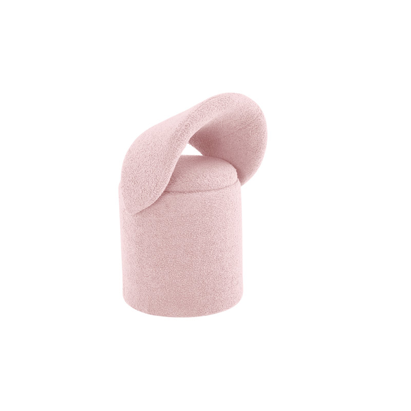 Manufactured Wood Accent Stool, Pink