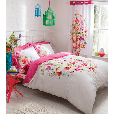 Floral Bright Single Curtain Panel
