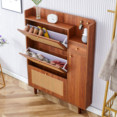 The Modern Minimalist Mdf Shoe Cabinet, Suitable For A Variety Of Styles Including Nordic, And Industrial