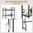 3 Tier Over The Toilet Storage Rack Black Metal Bathroom Organizer
