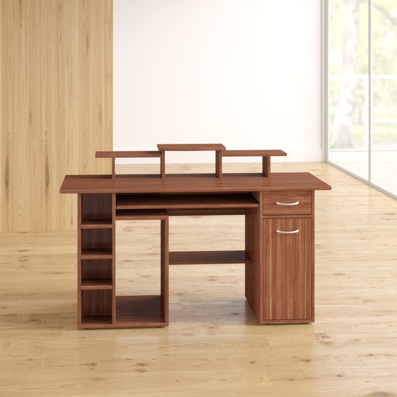 Boyden Solid Wood Computer Desk, Walnut