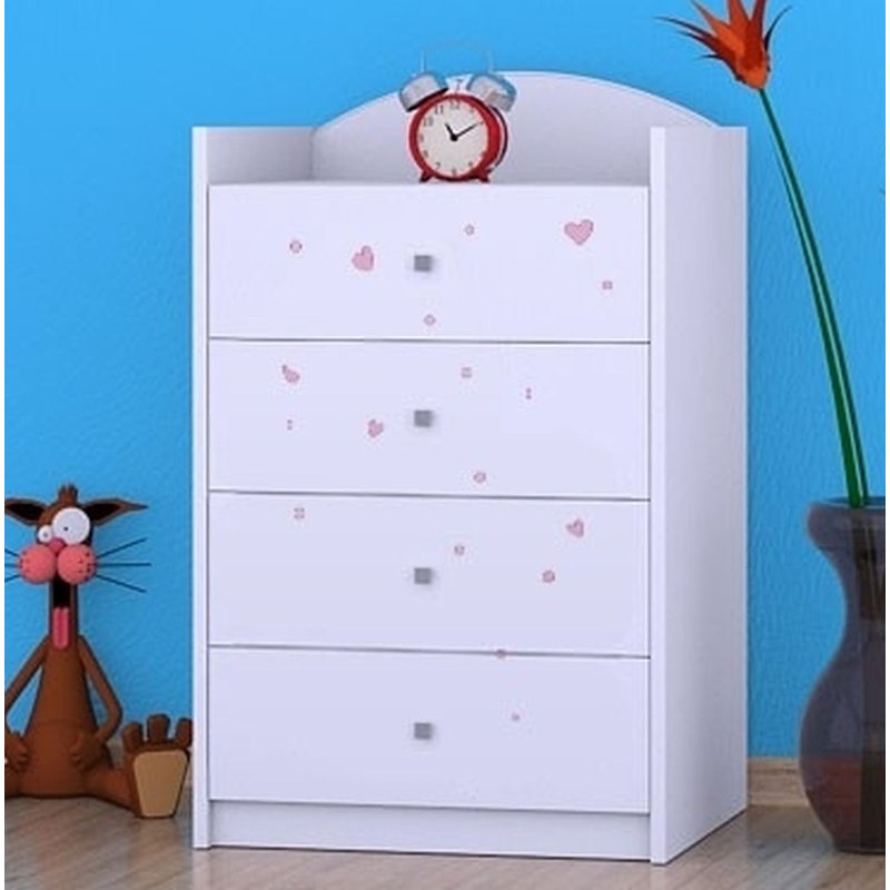 Nevins Kids 4 - Drawer Chest, White