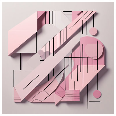 Pink Geometric Abstract Wall Tapestry - Geometric Wall Decor
