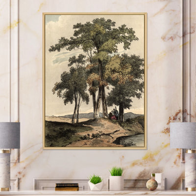 Images rétro de vieux arbres I - peinture sur toile