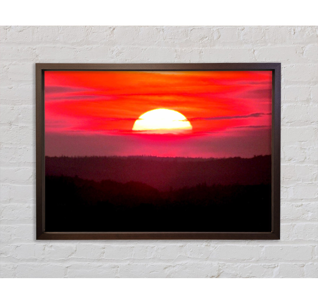 Pink Sunset Glaze - Einzelner Bilderrahmen Kunstdrucke auf Leinwand