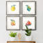 Cadre photo, ensemble de peintures sur papier