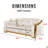 Eugenija 81.1" Velvet Luxury Chesterfield Sofa, Pocket Spring-270239539