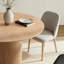 47,24 inch MDF Dining Table for Dining Room  Round Dinner Tables Mid-Century Modern Table OAK