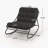 Caili Weather Resistant Steel Outdoor Rocking Chair with Removable Cushions (Set of 2)-111686918