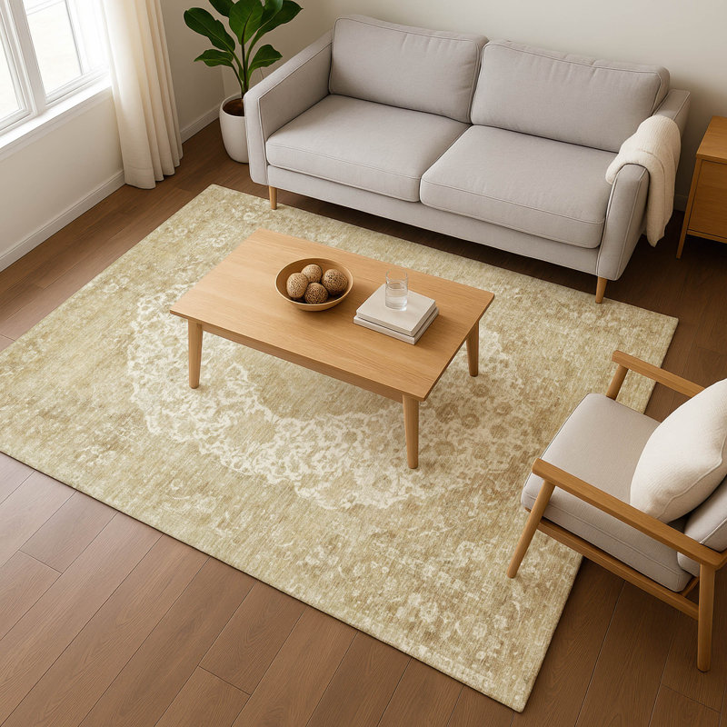Premium Machine Washable Honig AMF1657 Global Rug, Rectangle 3' x 5'