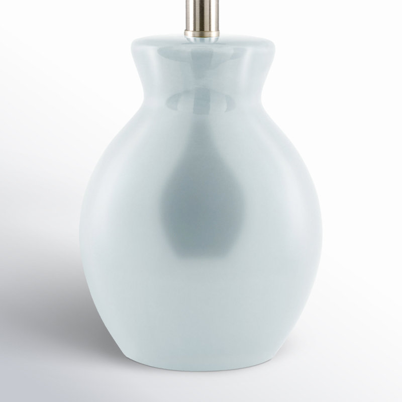 Lampe Momsen, H 15 po x l 8 po x P 8 po, Bleu clair, Sergé blanc