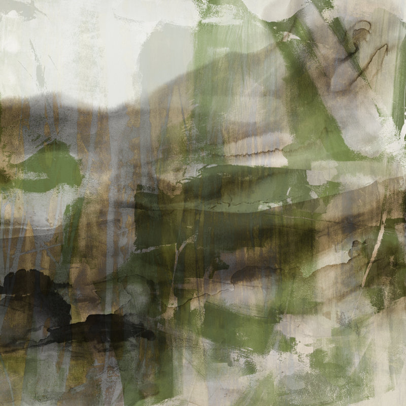 Surface In Green I by Sisa Jasper - Wrapped Canvas Painting, 122cm H x 122cm W