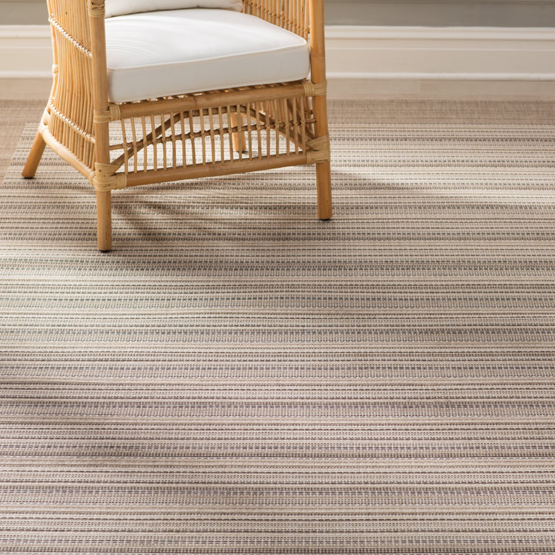 Tapis ivoire naturel à rayures Veun, Tapis de couloir 2 pi 3 po x 11 pi 9 po