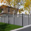 Panneau de clôture semi-fermé en composite 6 pi H 6 pi avec poteau, finition brossée-114524169-113961299