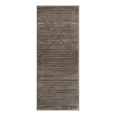 Latitude Run® Mirage Nikica Rug Gray and Gold