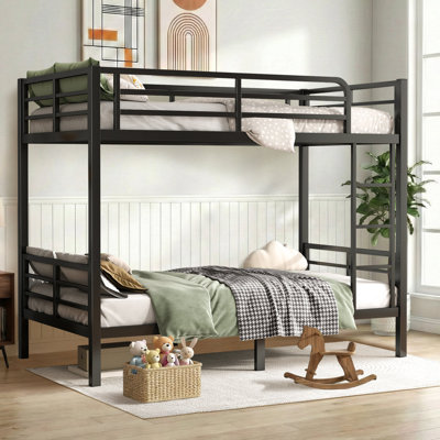 Twin Over Twin Heavy Duty Metal Bunk Bed, Space-Saving Design