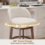 Tabouret de comptoir pivotant H 26 po Martina Modern avec pieds en bois massif (ensemble de 4)-300882963-300867506
