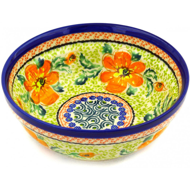 Polish Pottery Stoneware 19 oz Salad Bowl
