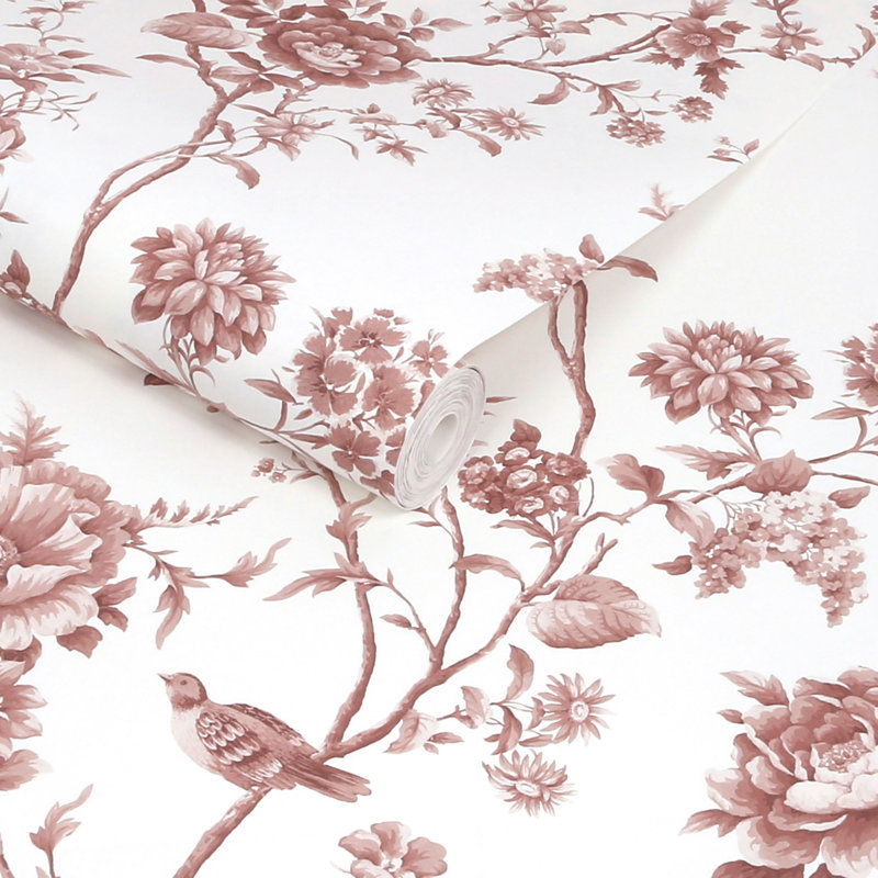 Papier peint floral Martha Stewart, Red