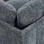 Canapé modulaire gris foncé 115,5 po avec revêtement en polyester durable