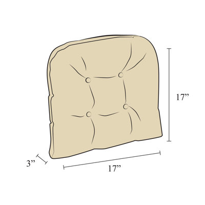 Non-Slip Large Seat Cushions, 17 X 17 Inches