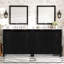 Ensemble de meuble-lavabo 72 po avec deux meubles-lavabos (séparés), deux lavabos en céramique, des portes à fermeture en douceur et une tablette réglable - Armoire de rangement espresso rétro pour une organisation élégante