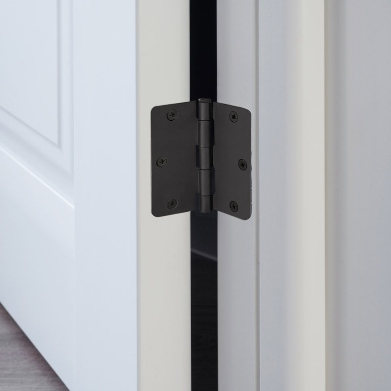 Charnières de porte à roulement à billes H 3,5 po x l 3,5 po, Noir mat