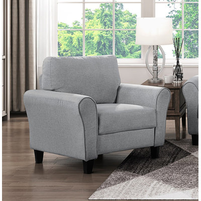 Chaise moderne, chaise rembourrée avec accoudoirs arrondis, chaise de lecture